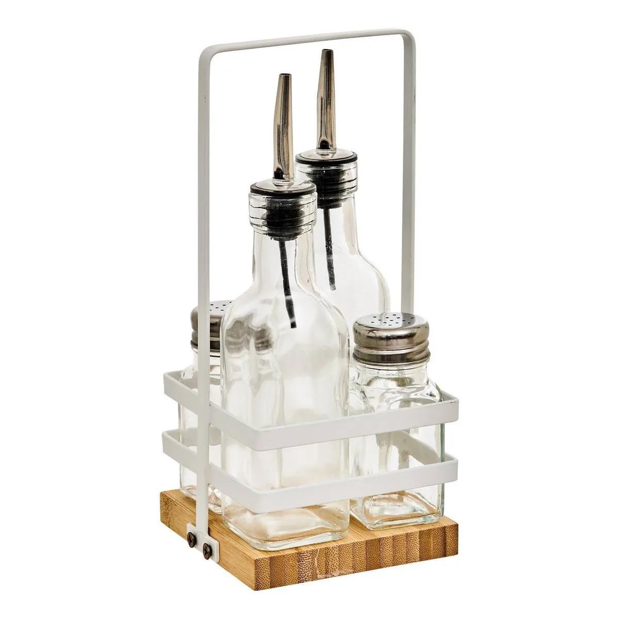 FIVE Set bouteilles huile/vinaigre & pots sel/poivre  balm  23cm transparent