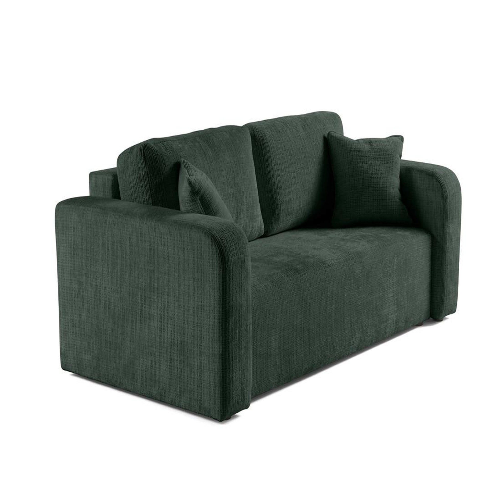 Voir la diapositive 3 : BEST MOBILIER Miro - canapé droit 2 places - en velours texturé