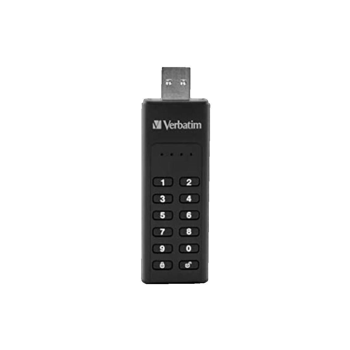 Verbatim Clé USB Verbatim Keypad Secure 128 Go sécurisée avec clavier intégré