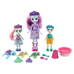 MATTEL Mini-poupée Enchantimals - Famille Tortue et accessoires