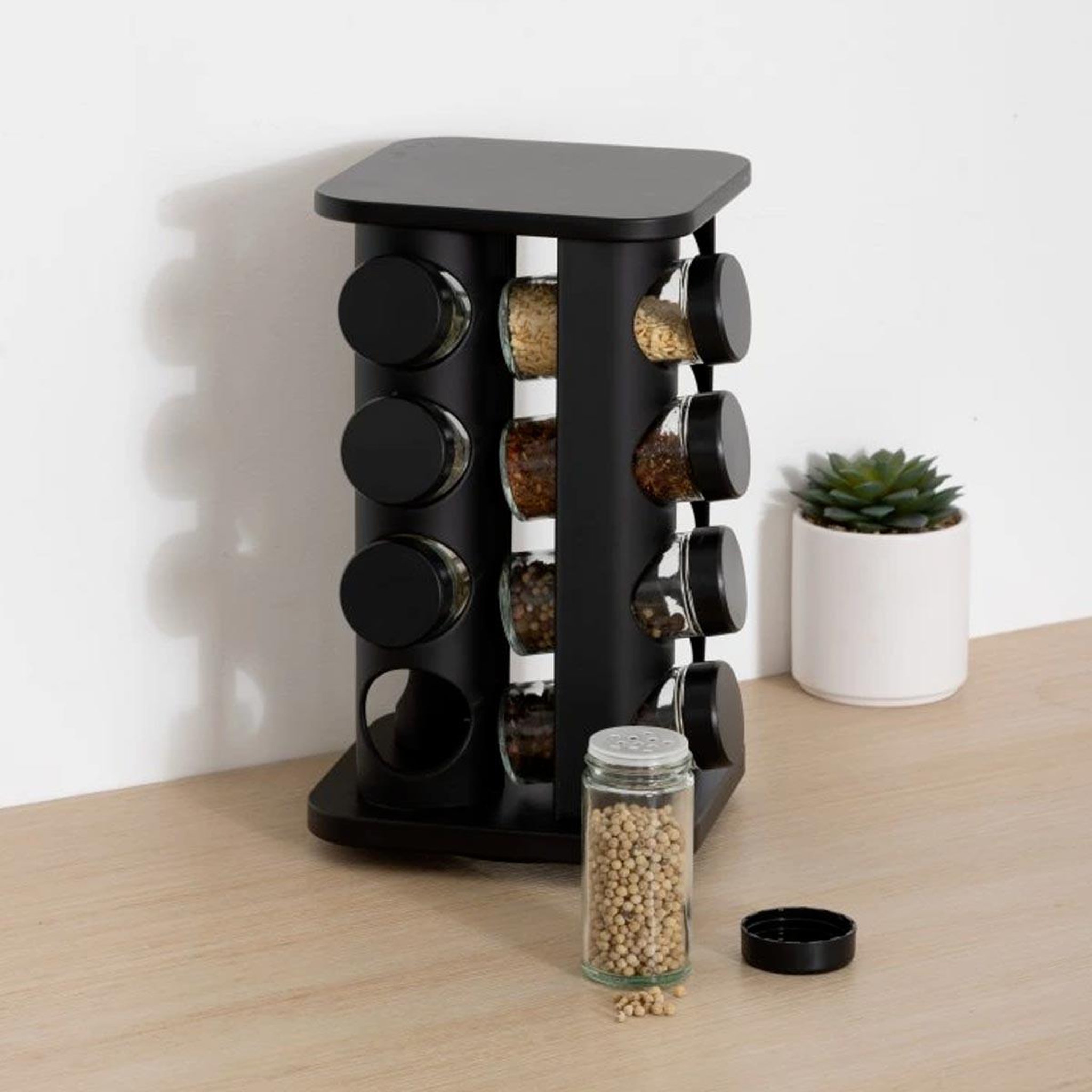Voir la diapositive 6 : FIVE Carrousel à épices - 12 pots - noir