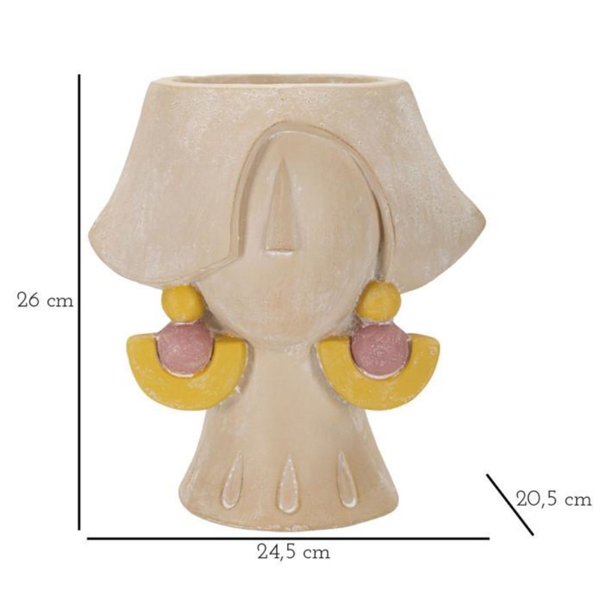 Paris Prix Vase Déco en Résine  Elegant  26cm Multicolore