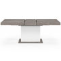 Voir la diapositive 3 : ID MARKET Table à manger extensible rectangle EDEN 6-10 personnes béton et blanc 160-200 cm