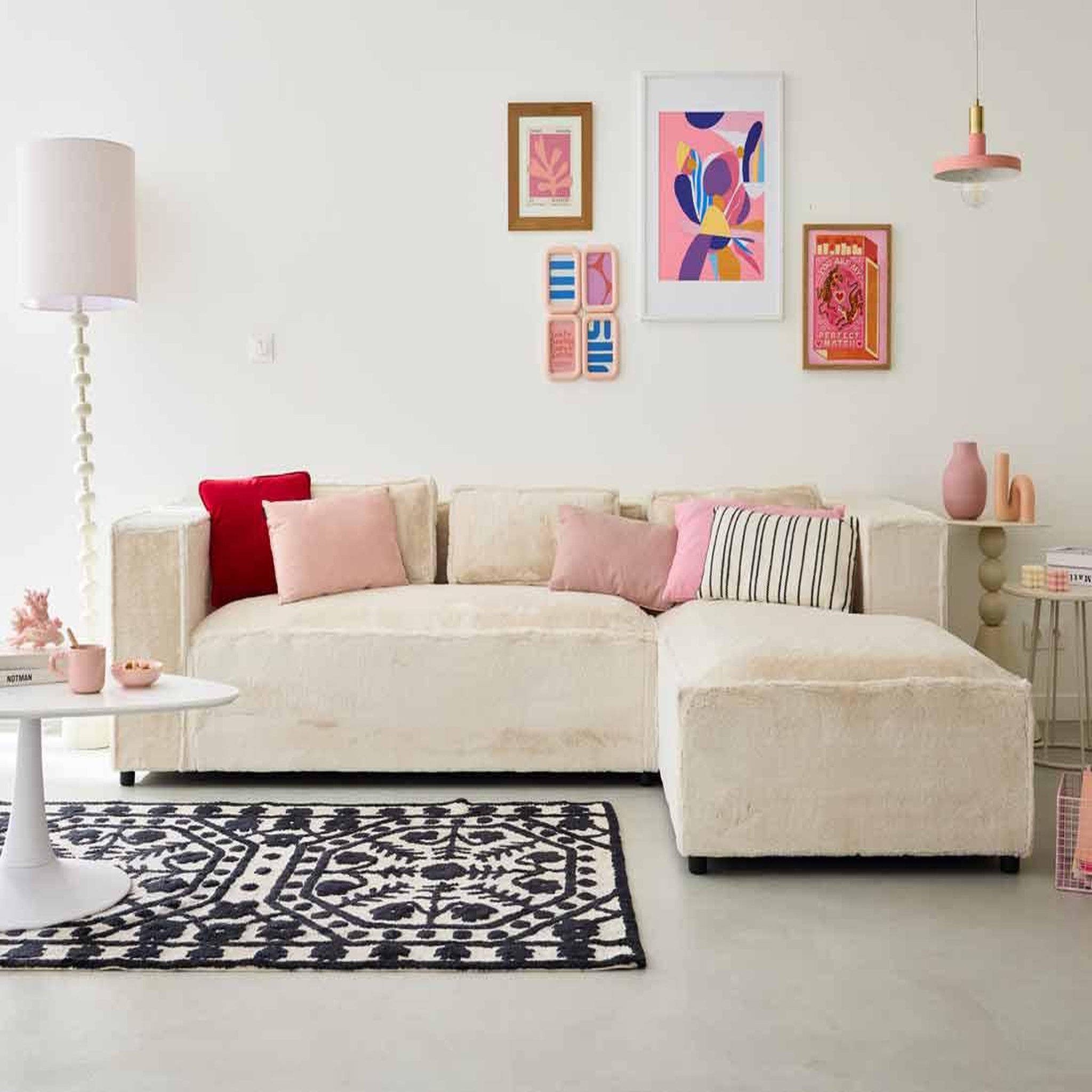 Voir la diapositive 1 : LISA DESIGN Stella - canapé d'angle droit - 4 places - en fausse fourrure