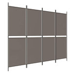 VIDAXL Cloison de separation 4 panneaux Anthracite 200x220 cm Tissu
