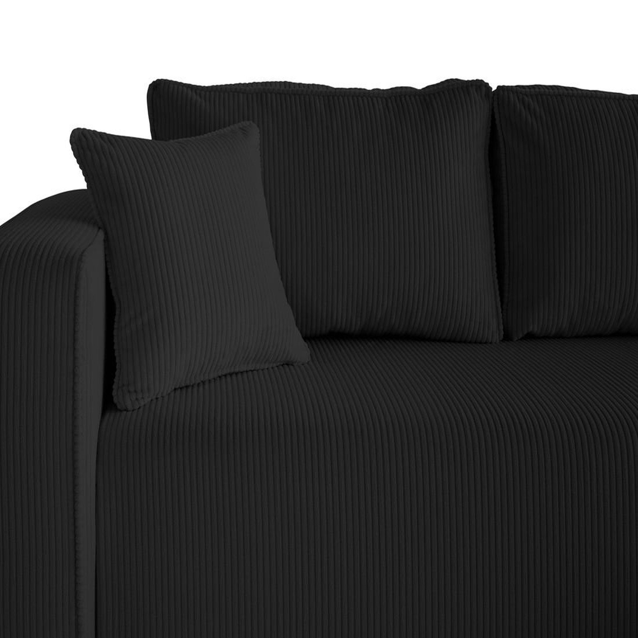 Voir la diapositive 5 : BEST MOBILIER Topaze - canapé d'angle déhoussable réversible 4 places en velours côtelé