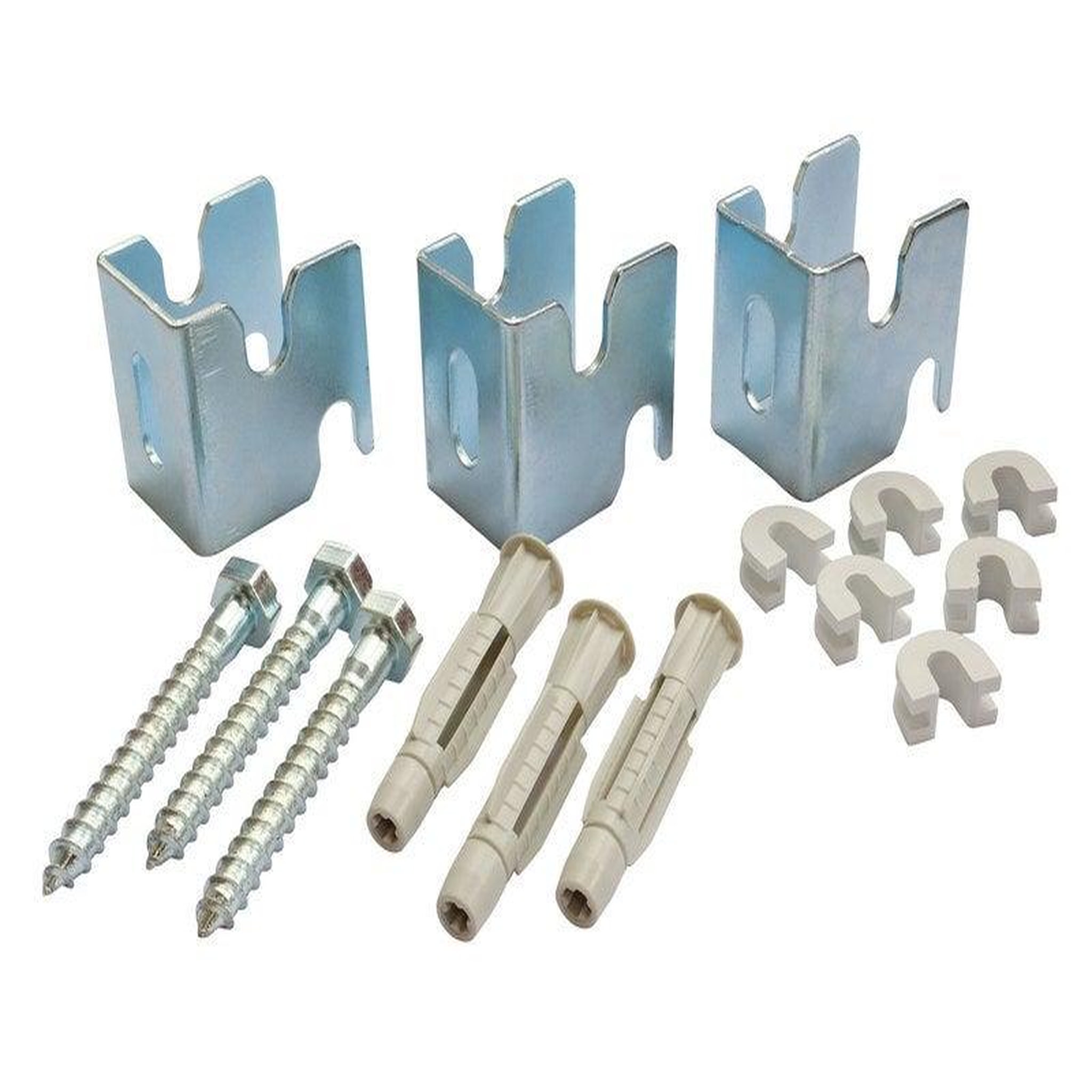 CENTRALE BRICO Jeu de 3 fixations pour radiateur acier lamellaire