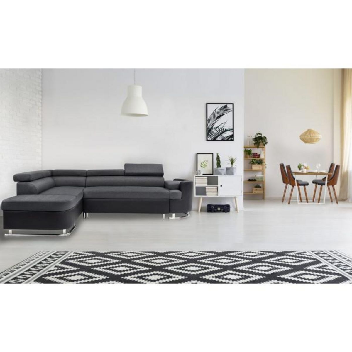 Paris Prix Lot de 2 Chaises Scandinave  Cargo  79cm Noisette & Noir