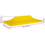Voir la diapositive 6 : VIDAXL Toit de tente de reception 6x3 m Jaune 270 g/m^2