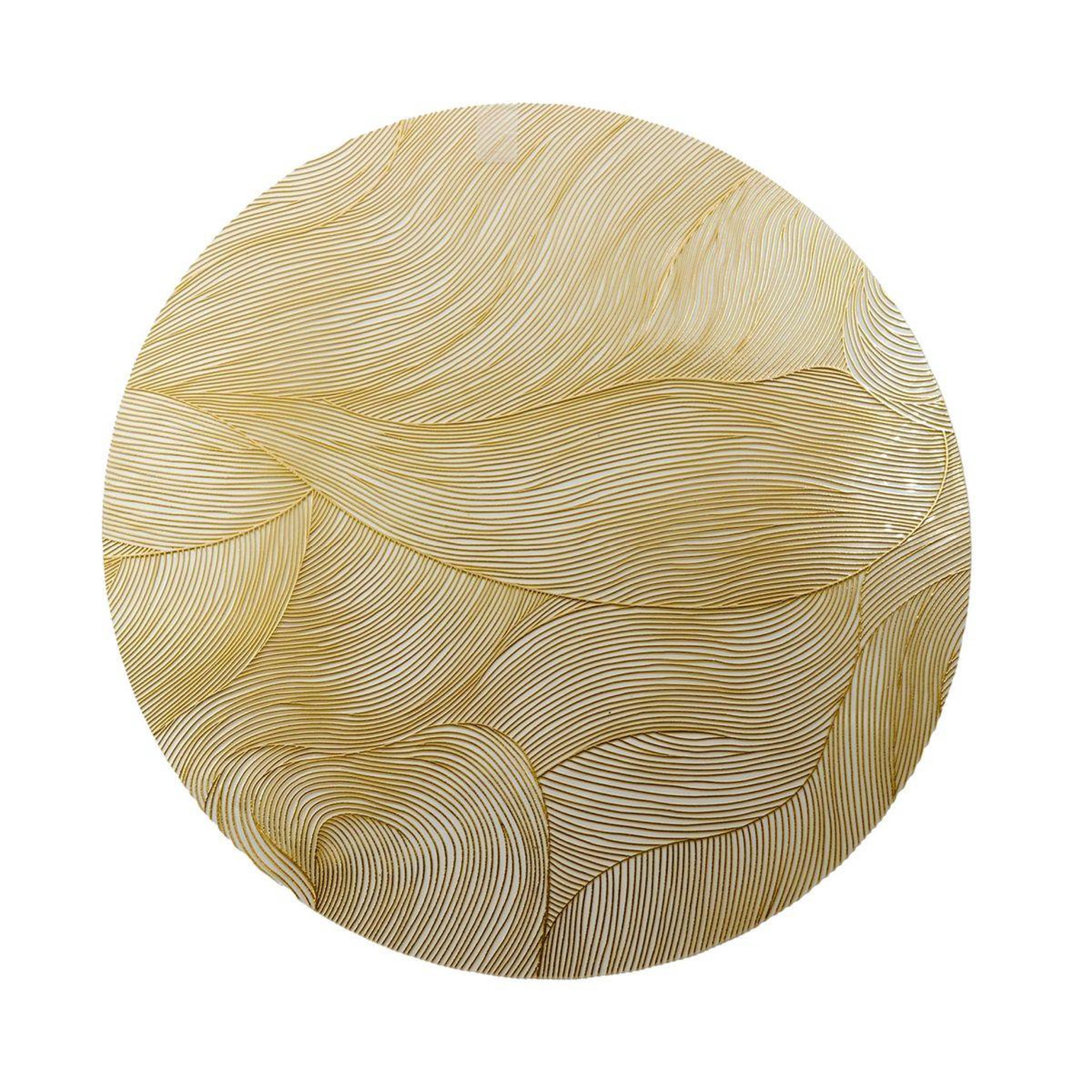 Douceur d'Intérieur Set de table métallisé  celeste  38cm or
