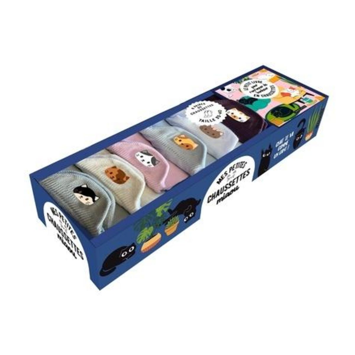 MES PETITES CHAUSSETTES MIAOU. COFFRET AVEC 1 LIVRET ET 6 PAIRES DE CHAUSSETTES, Larousse