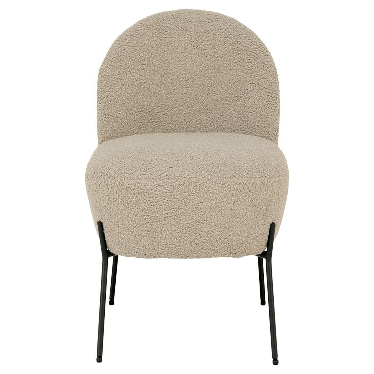 LISA DESIGN Renato - fauteuil avec pieds en acier - en tissu bouclette