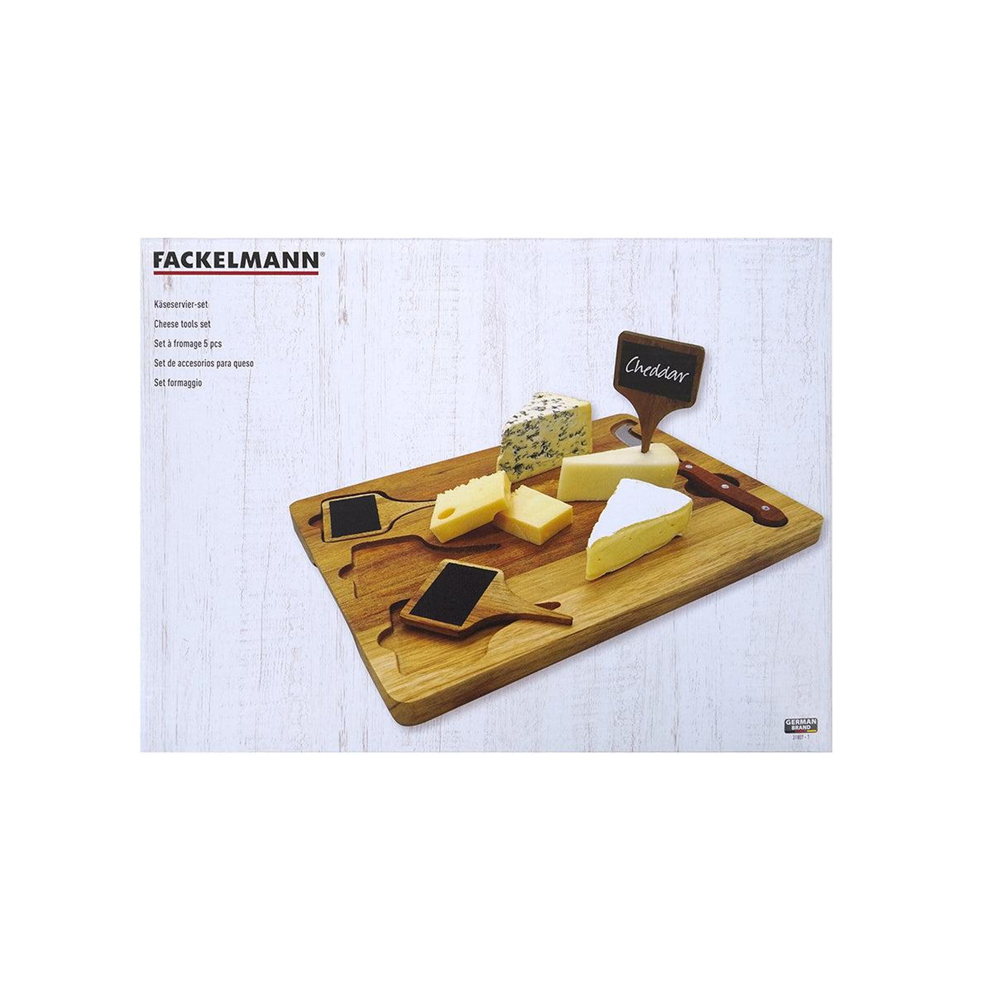 Voir la diapositive 5 : Fackelmann Plateau de fromages avec ardoises et couteau à fromage 32 x 23 cm fackelmann