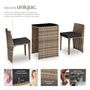 Voir la diapositive 3 : tectake Salon de jardin avec cadre en aluminium marron naturel