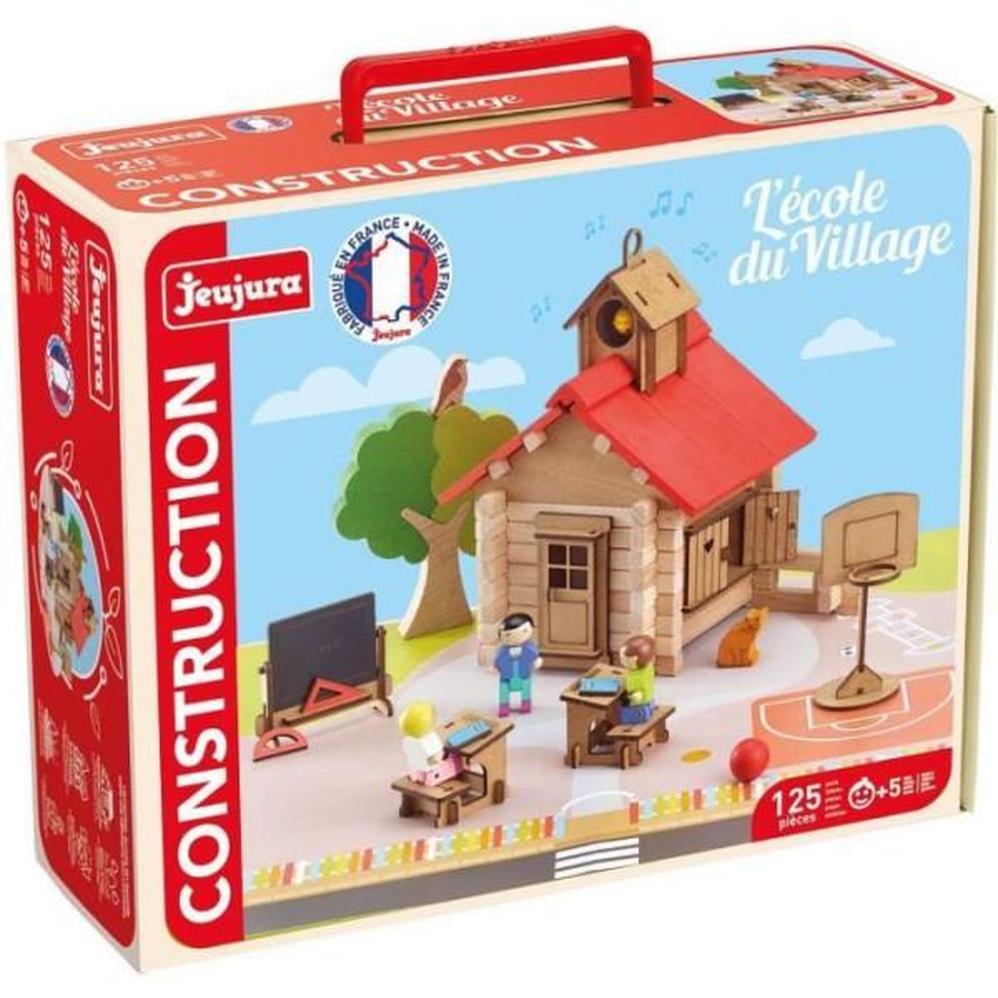 Voir la diapositive 3 : JeuJura L'école du village - Jeu de construction - JEUJURA - 125 pieces