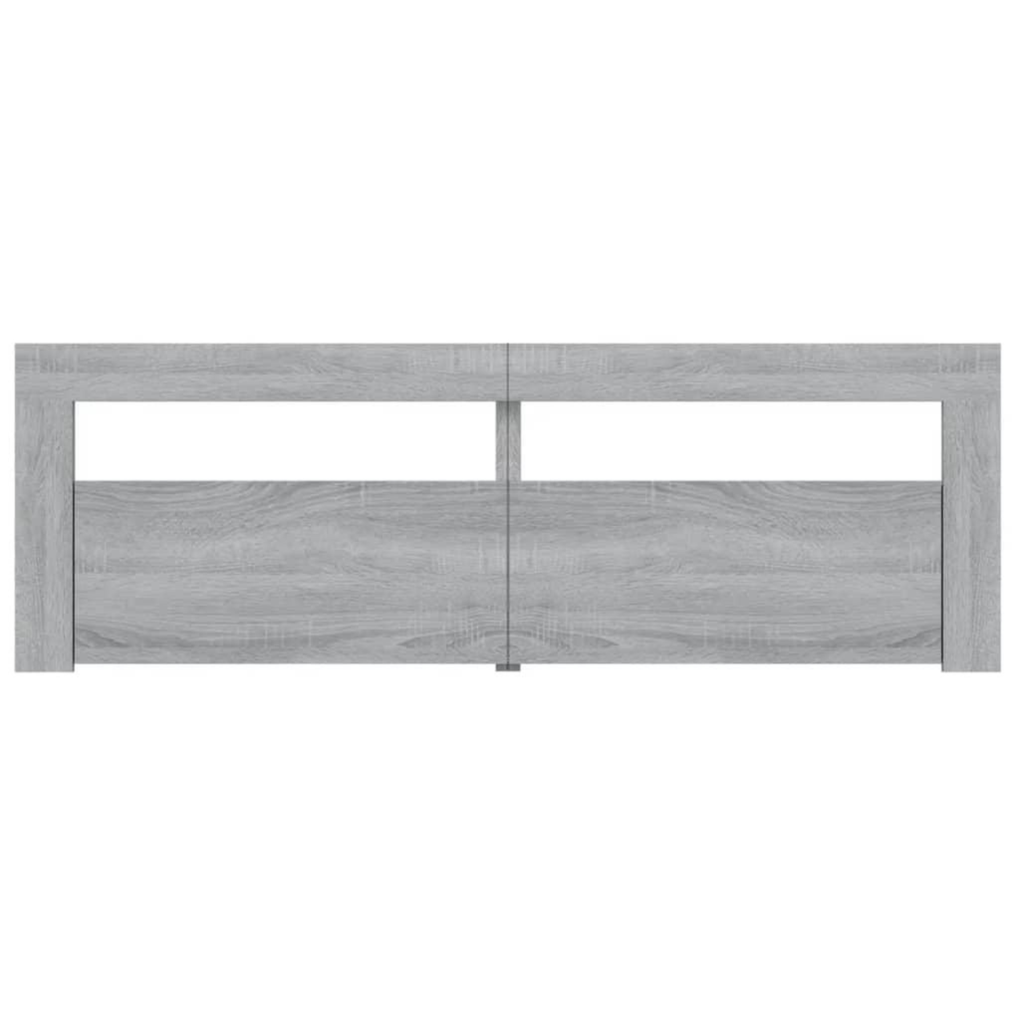 Voir la diapositive 5 : VIDAXL Meuble TV avec lumieres LED sonoma gris 120x35x40 cm