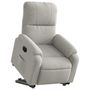 Voir la diapositive 3 : VIDAXL Fauteuil inclinable electrique gris clair tissu microfibre