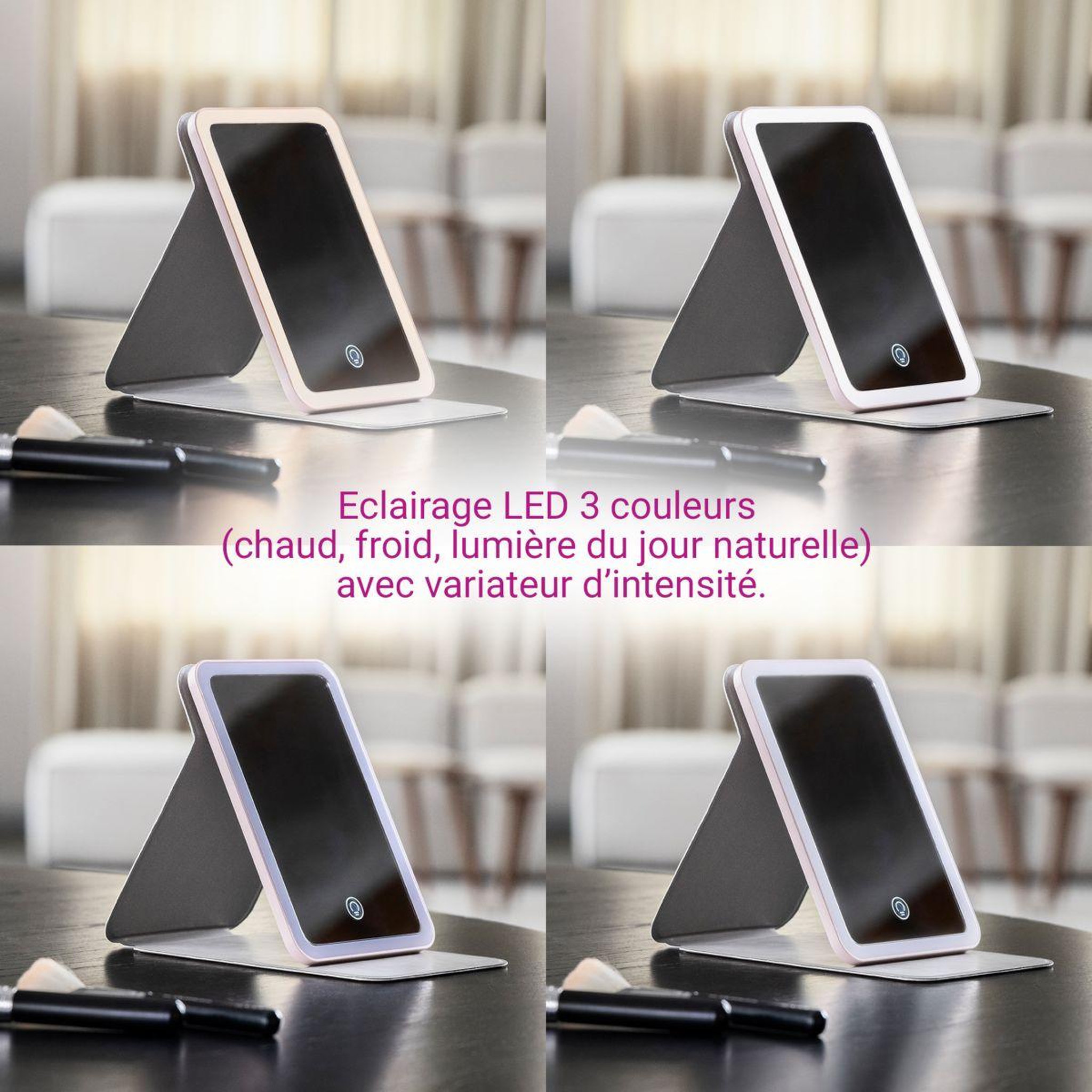 Voir la diapositive 4 : Medisana Miroir portable lumineux format tablette