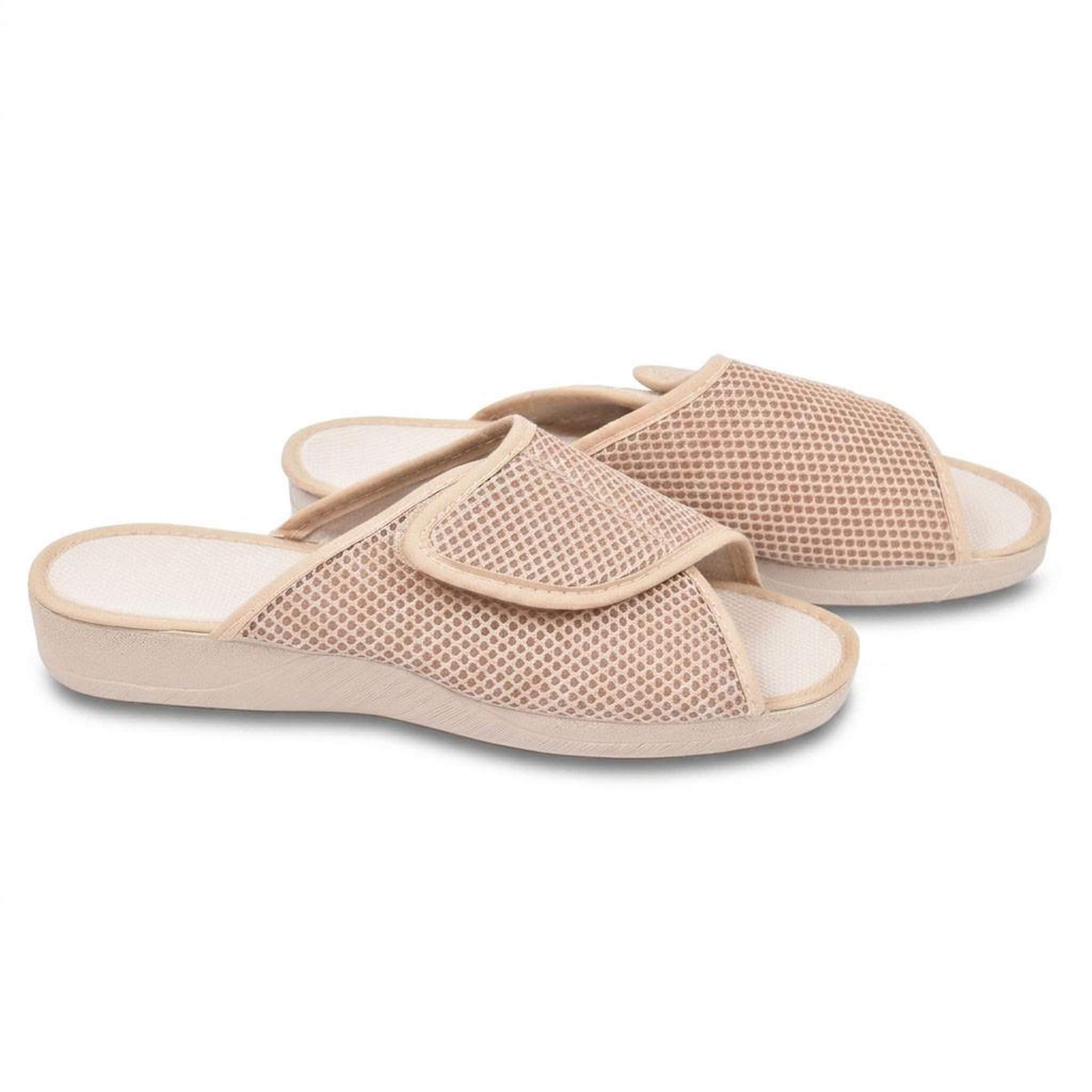 Voir la diapositive 3 : OZABI OZABI-Pantoufle Mule Femme Mesh Microperfore Scratch Ajustable Fabriquee en Espagne