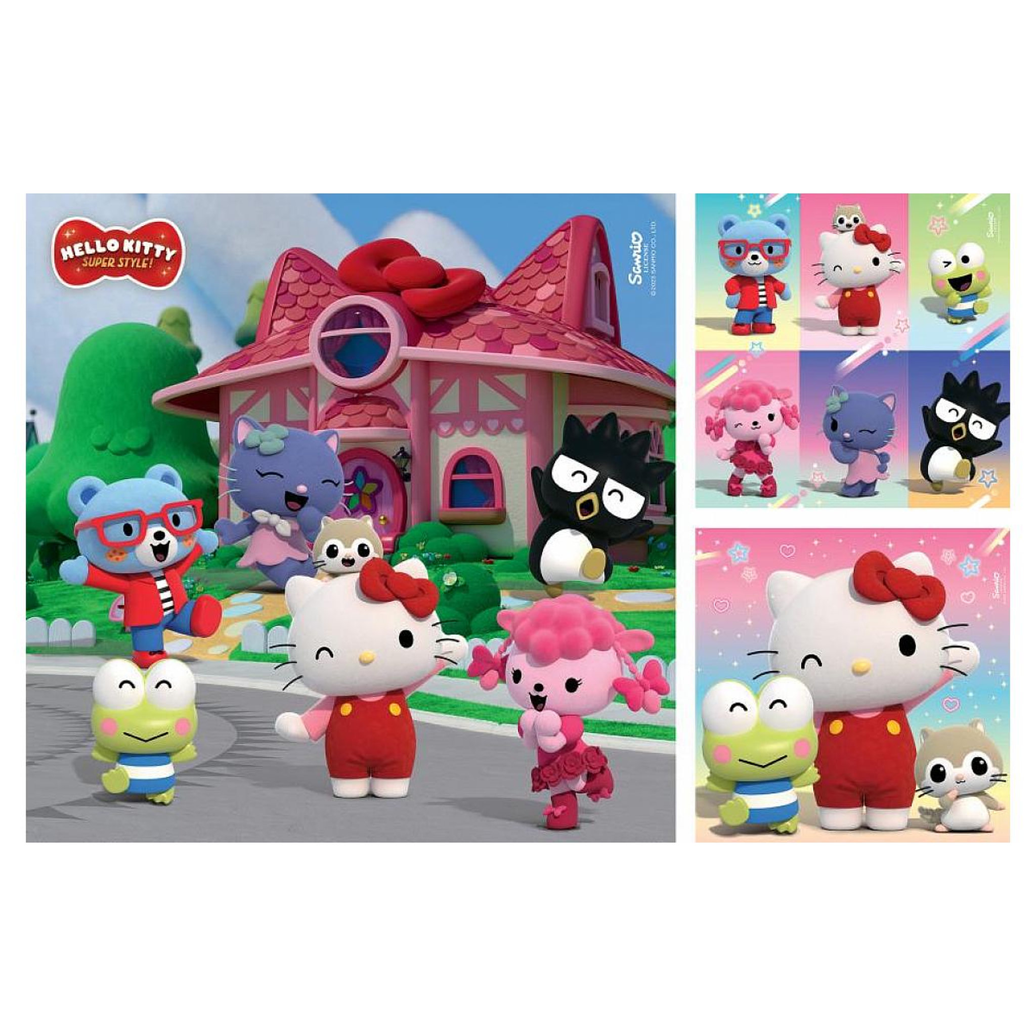 Voir la diapositive 2 : RAVENSBURGER Puzzles 3x49 p - hello kitty