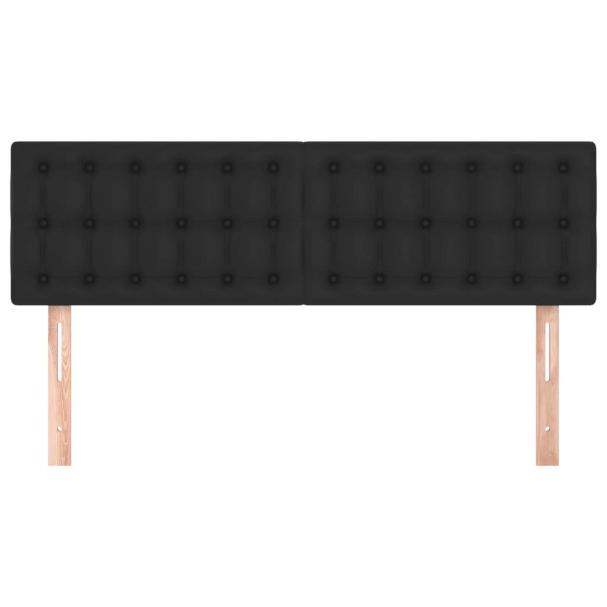 VIDAXL Tetes de lit 2 pcs Noir 72x5x78/88 cm Similicuir