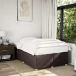 VIDAXL Cadre de lit sans matelas marron fonce 120x200 cm tissu
