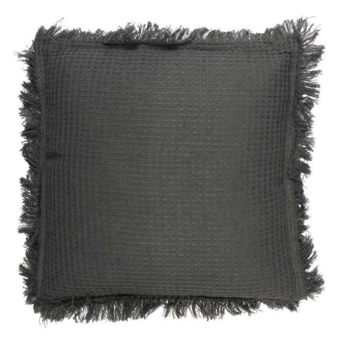 Paris Prix Coussin Déco Déhoussable  Gaufré  40x40cm Anthracite