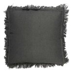 Paris Prix Coussin Déco Déhoussable  Gaufré  40x40cm Anthracite