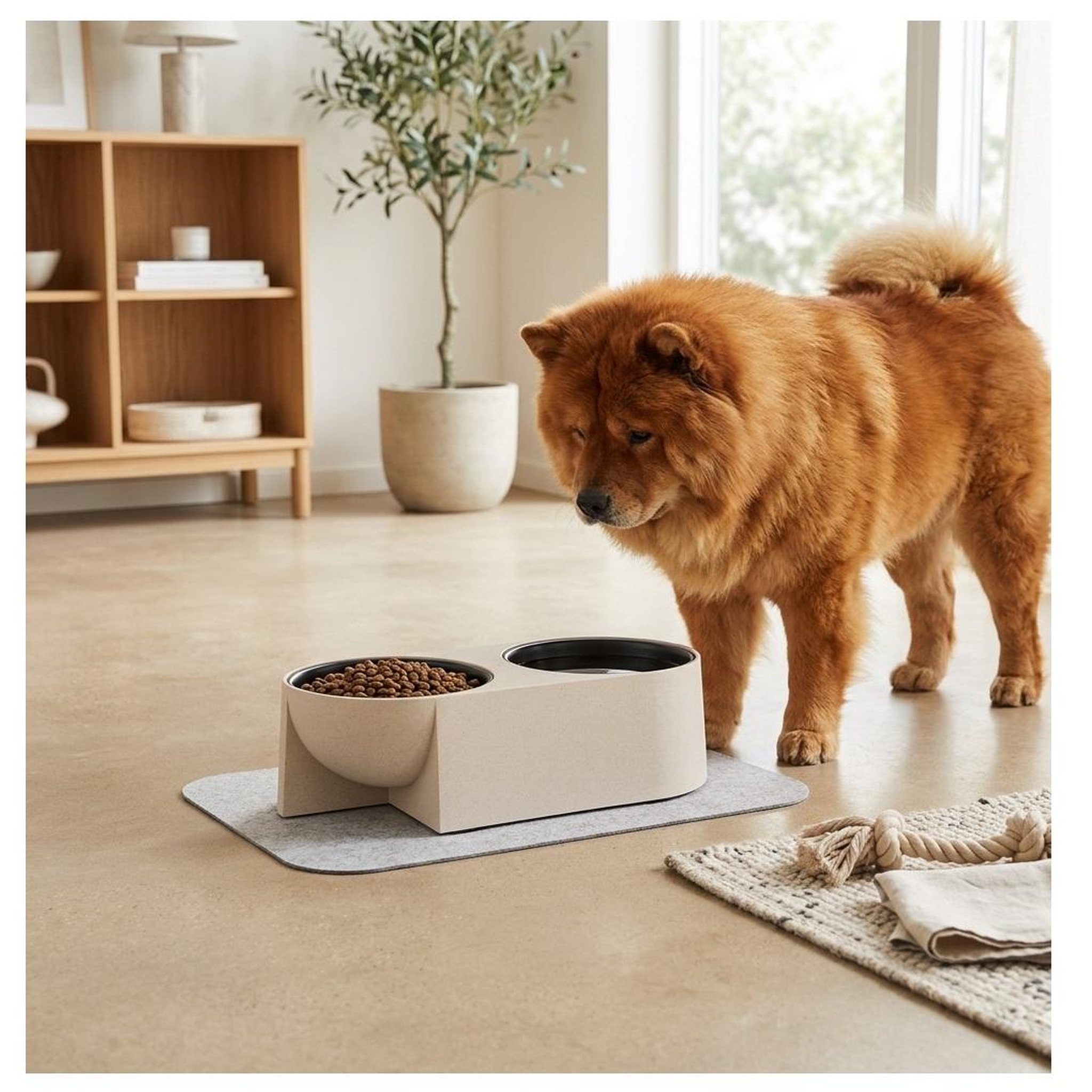 Voir la diapositive 2 : Eden Double gamelle nourriture et eau kana pour chien