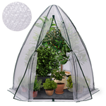 ID MARKET Serre d'hivernage dôme bâche bulle 160 x 160 x 180 cm maxi chaleur balcon et terrasse