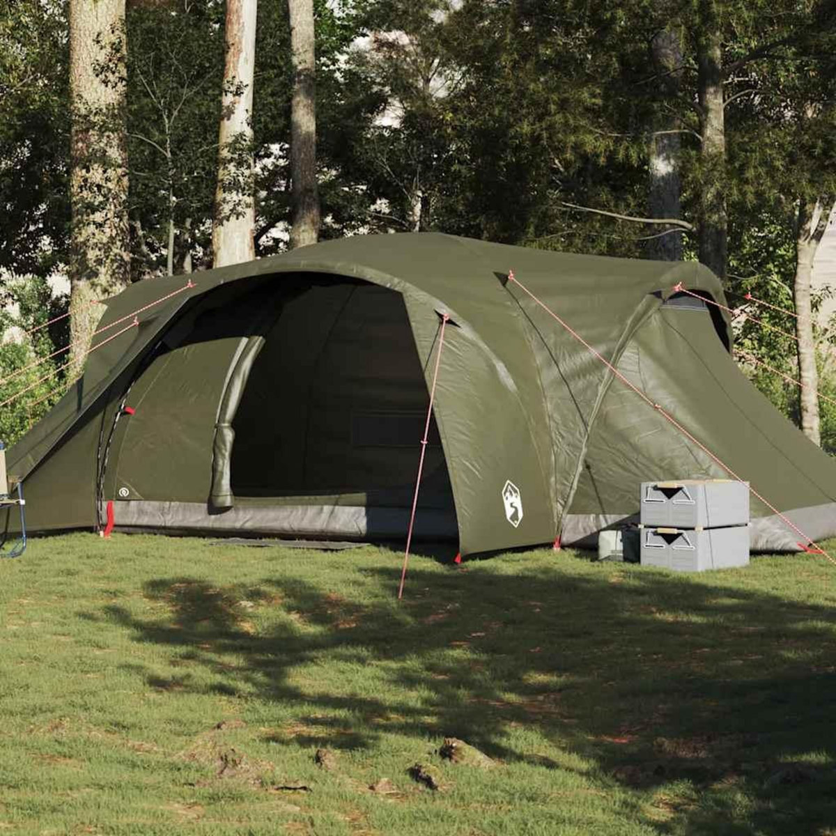 VIDAXL Tente familiale a dome 6 personnes vert olive impermeable