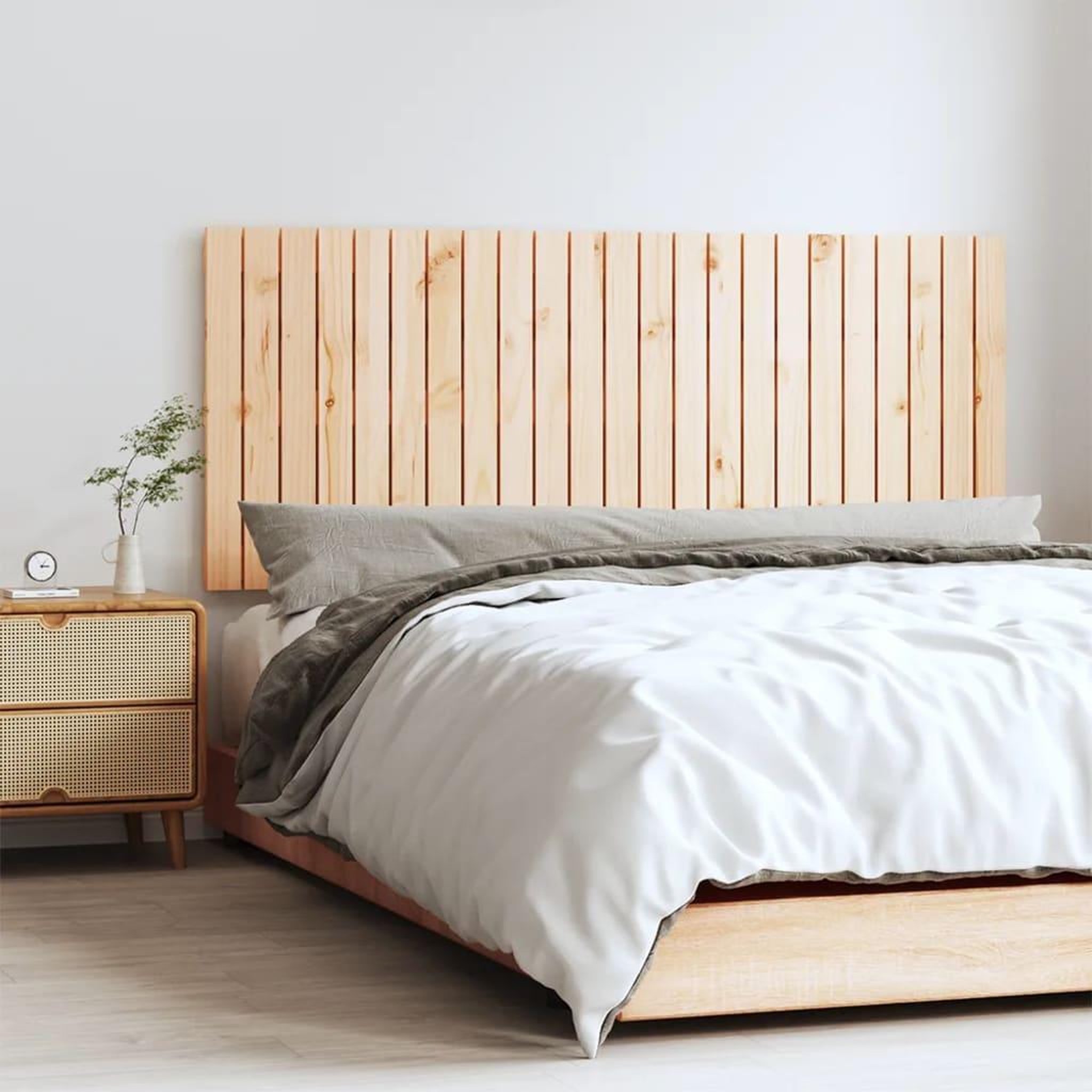 Voir la diapositive 1 : VIDAXL Tete de lit murale 147x3x60 cm Bois massif de pin