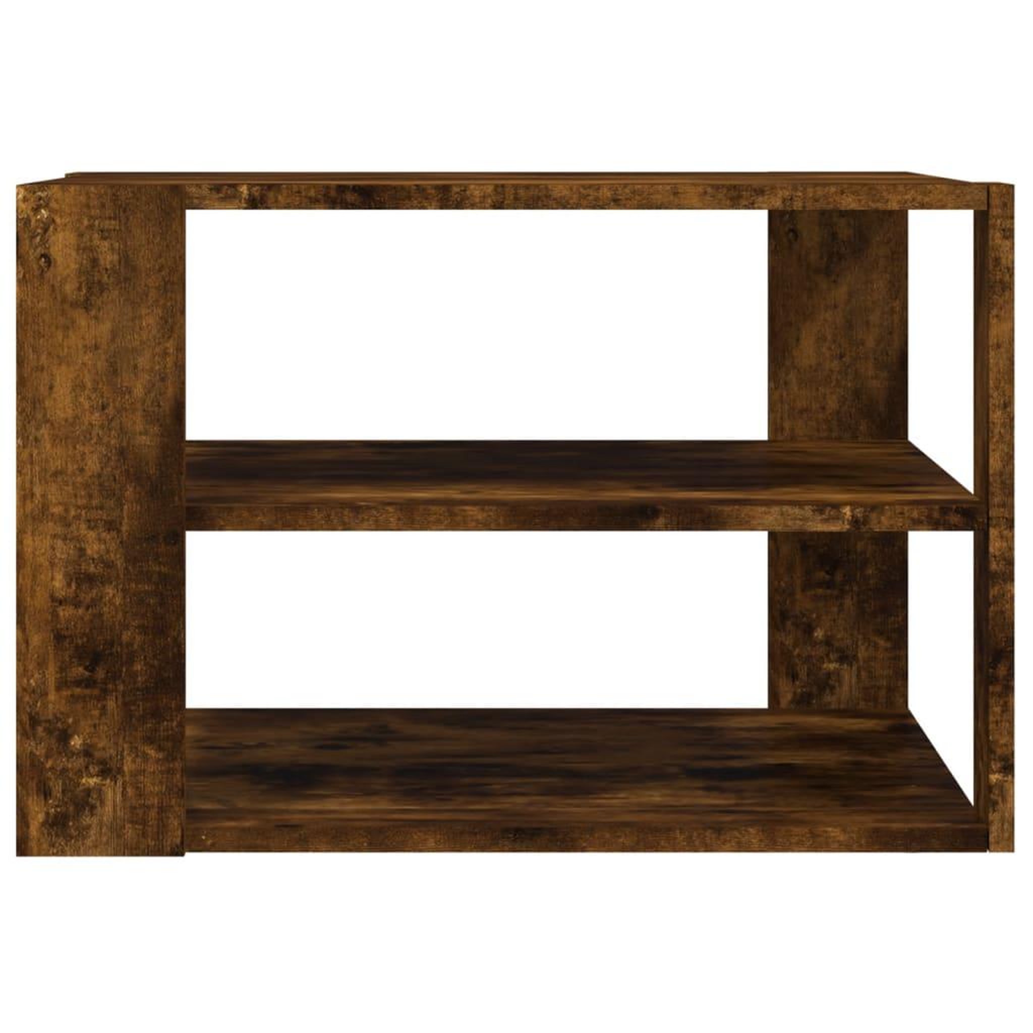 Voir la diapositive 4 : VIDAXL Table basse chene fume 59,5x59,5x40 cm bois d'ingenierie
