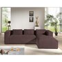 Voir la diapositive 5 : LISA DESIGN Stella - canapé d'angle - en velours côtelé - 4 places -style contemporain - droit