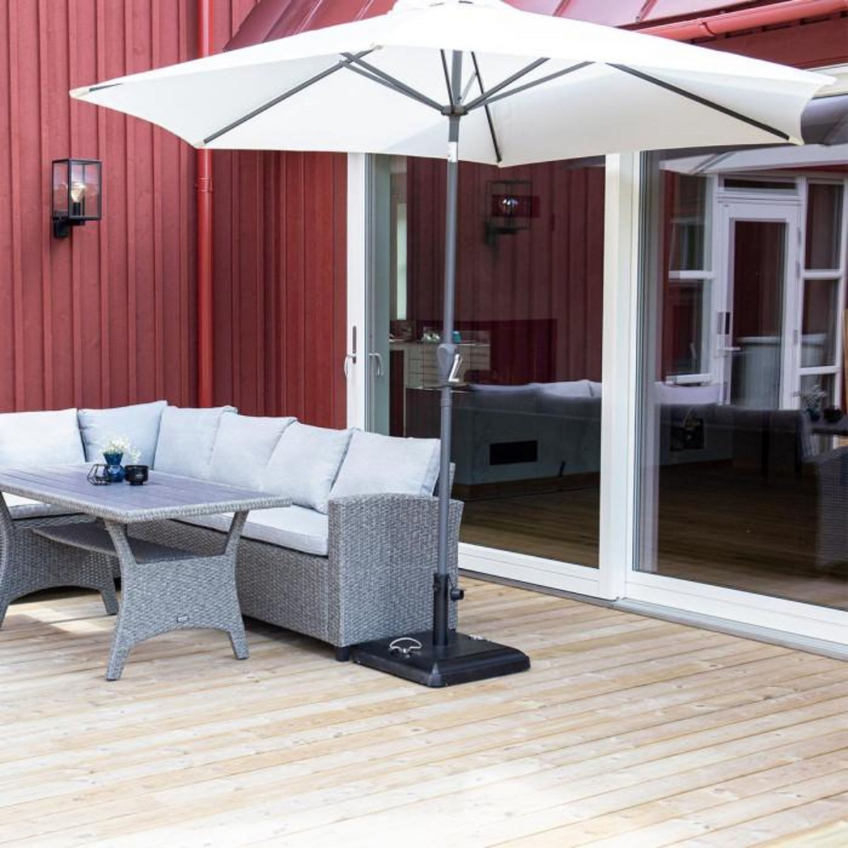 Paris Prix Parasol en Métal  Leeds  300cm Blanc