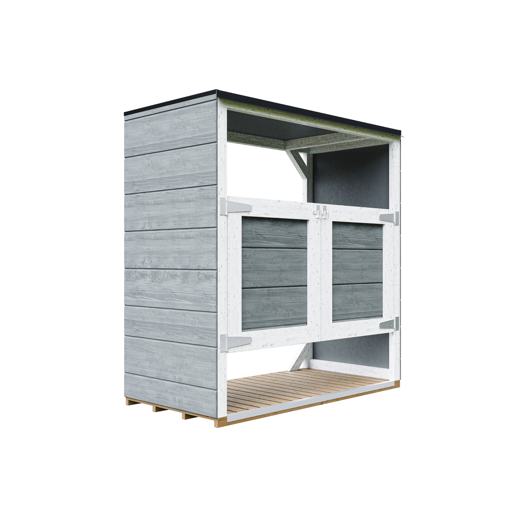 Voir la diapositive 1 : TIMBELA Abri de jardin pour poubelles, Cache poubelle extérieur 2x240L M980A