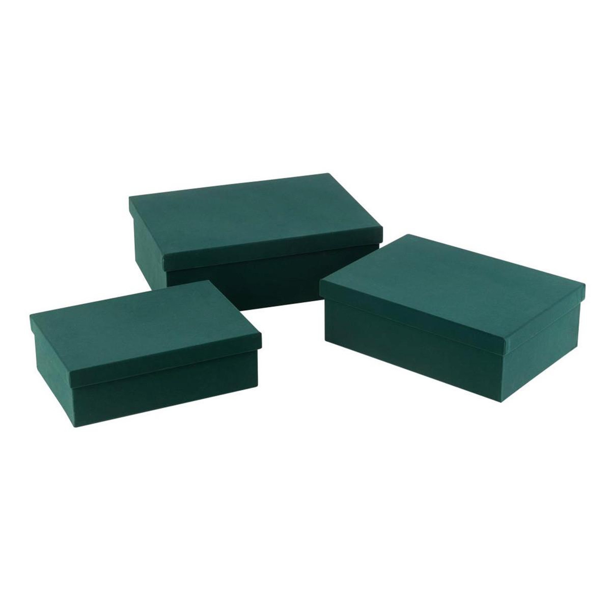 J-LINE Lot de 3 boîtes de rangement  vaughn  36cm vert