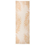 VIDAXL Tapis a tissage plat d'exterieur 80x250 cm Motif de feuille