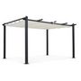 Voir la diapositive 2 : MARKET24 Pergola en aluminium CORDOBA - Ecru - 4 x 3 m