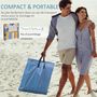 Voir la diapositive 5 : OUTSUNNY Lot de 2 tapis de plage rembourrés - dossier inclinable 5 positions - sac transport inclus - acier polyester multicolore