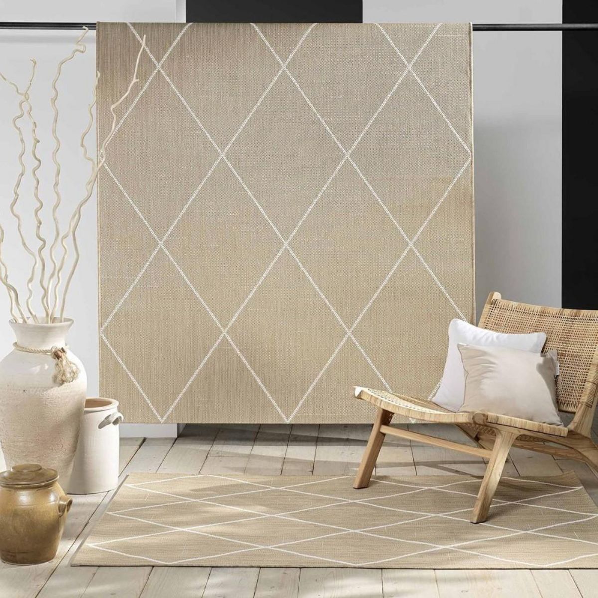 Douceur d'Intérieur Tapis rectangle 120x170 cm tissé plat Damira