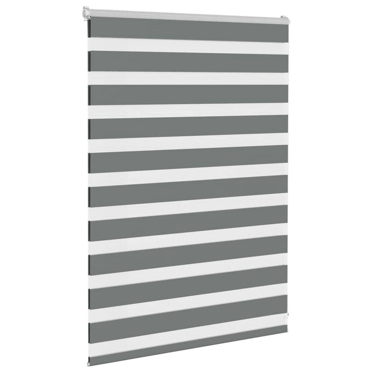 VIDAXL Store zebre gris fonce largeur du tissu 90,9 cm polyester