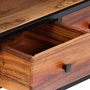 Voir la diapositive 4 : VIDAXL Meuble TV 120 x 30 x 40 cm Bois de recuperation massif et acier