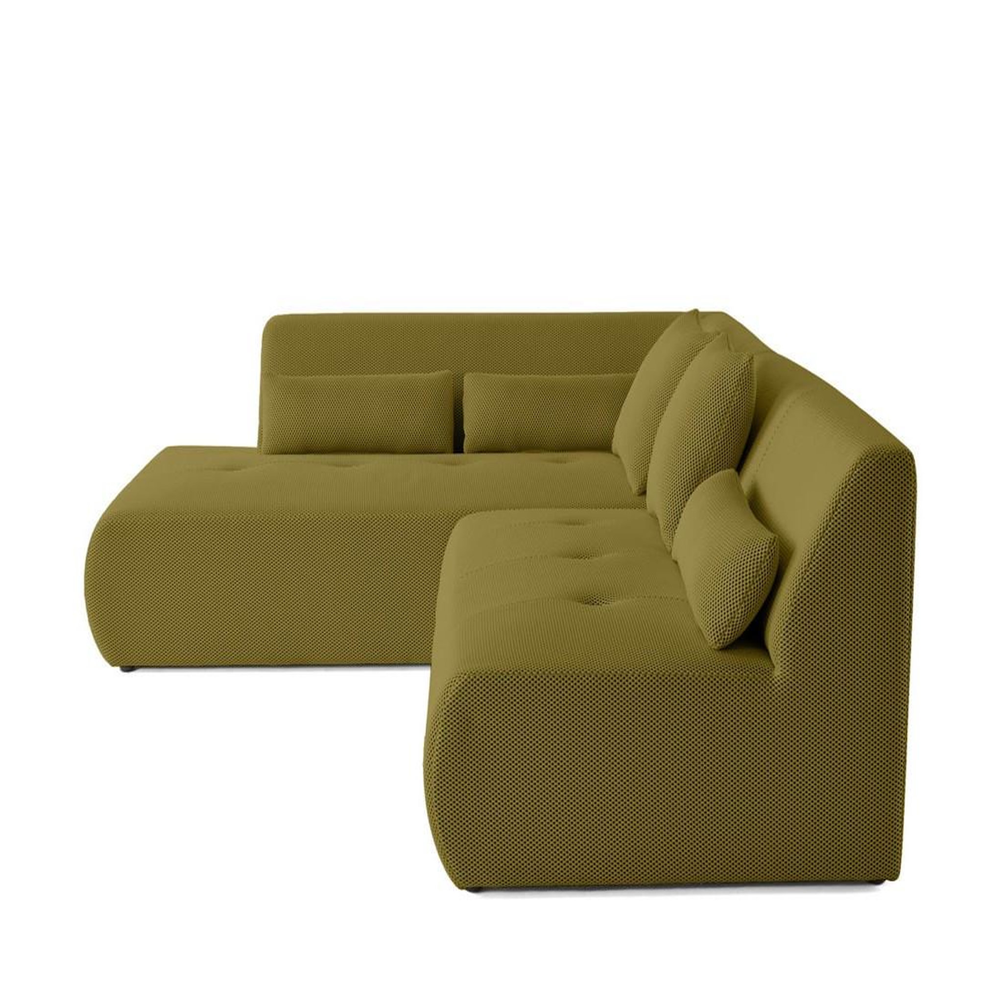 Voir la diapositive 3 : LISA DESIGN Onyx - canapé modulable d'angle gauche - 5 places - en tissu mailles 3d