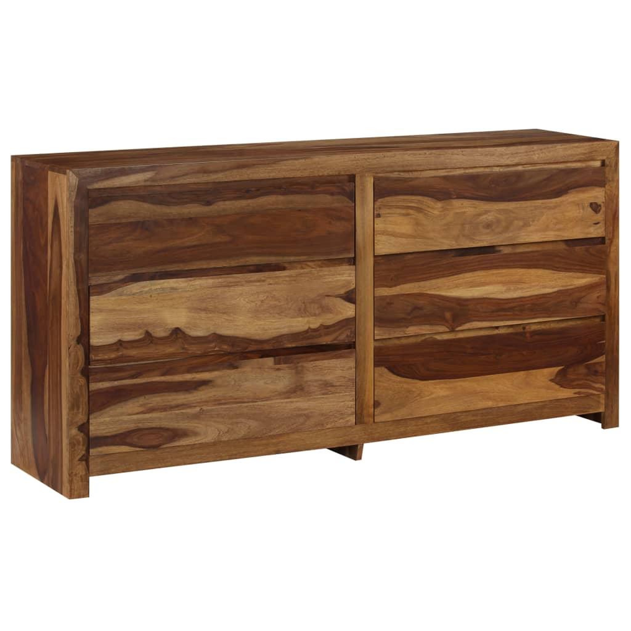 Voir la diapositive 1 : VIDAXL Meuble a tiroirs Bois massif de Sesham 160x40x80 cm