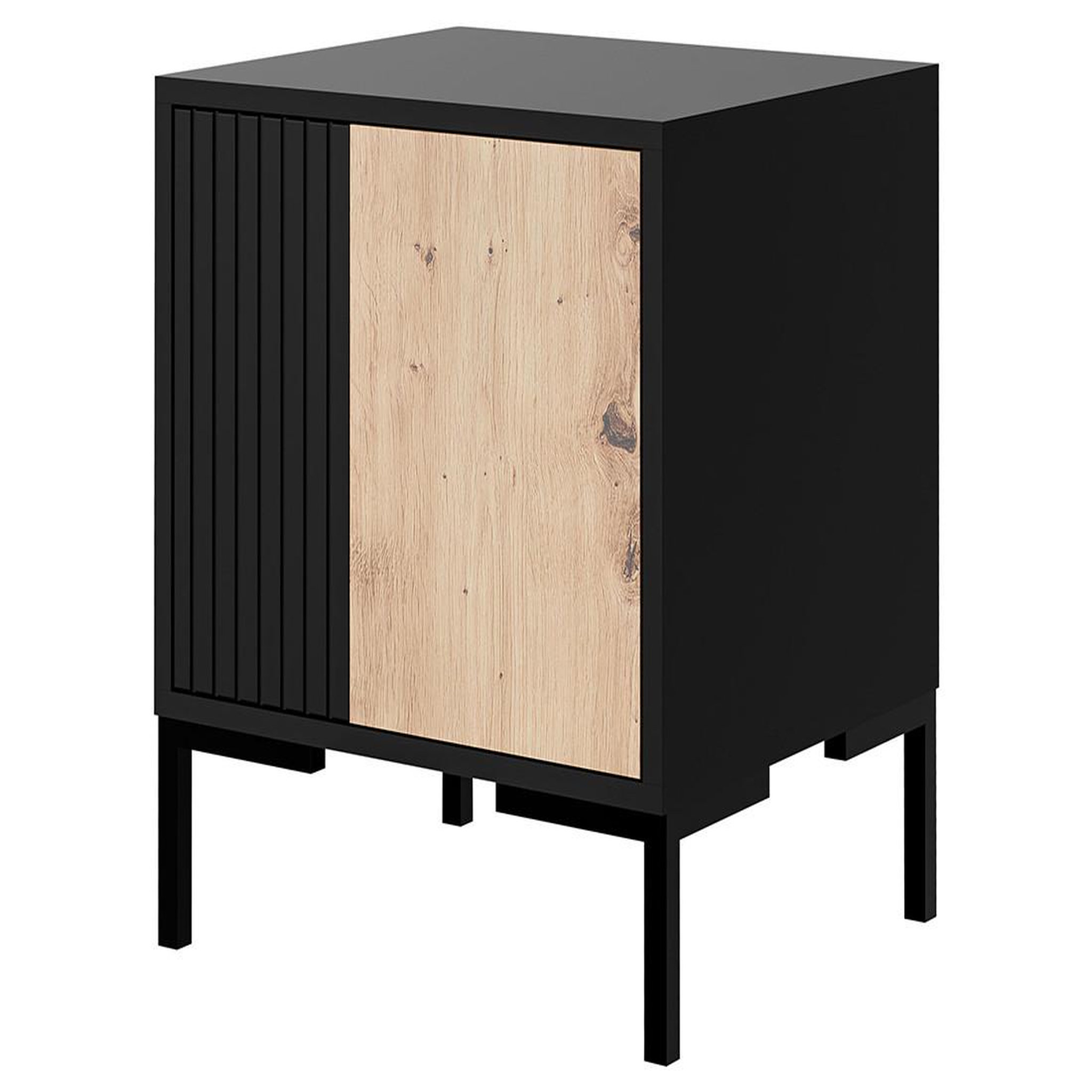 Voir la diapositive 3 : BEST MOBILIER Cambridge - lot de 2 tables de chevet - effet bois et noir - 44 cm