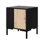 Voir la diapositive 3 : BEST MOBILIER Cambridge - lot de 2 tables de chevet - effet bois et noir - 44 cm