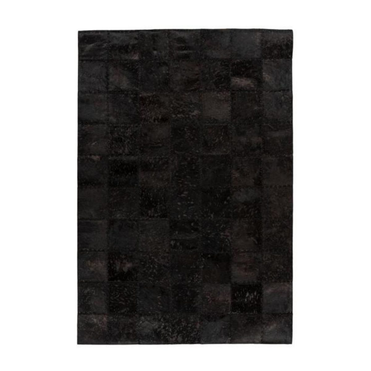 Paris Prix Tapis Patchwork en Cuir Fait Main  Voila  Noir