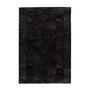 Voir la diapositive 1 : Paris Prix Tapis Patchwork en Cuir Fait Main  Voila  Noir