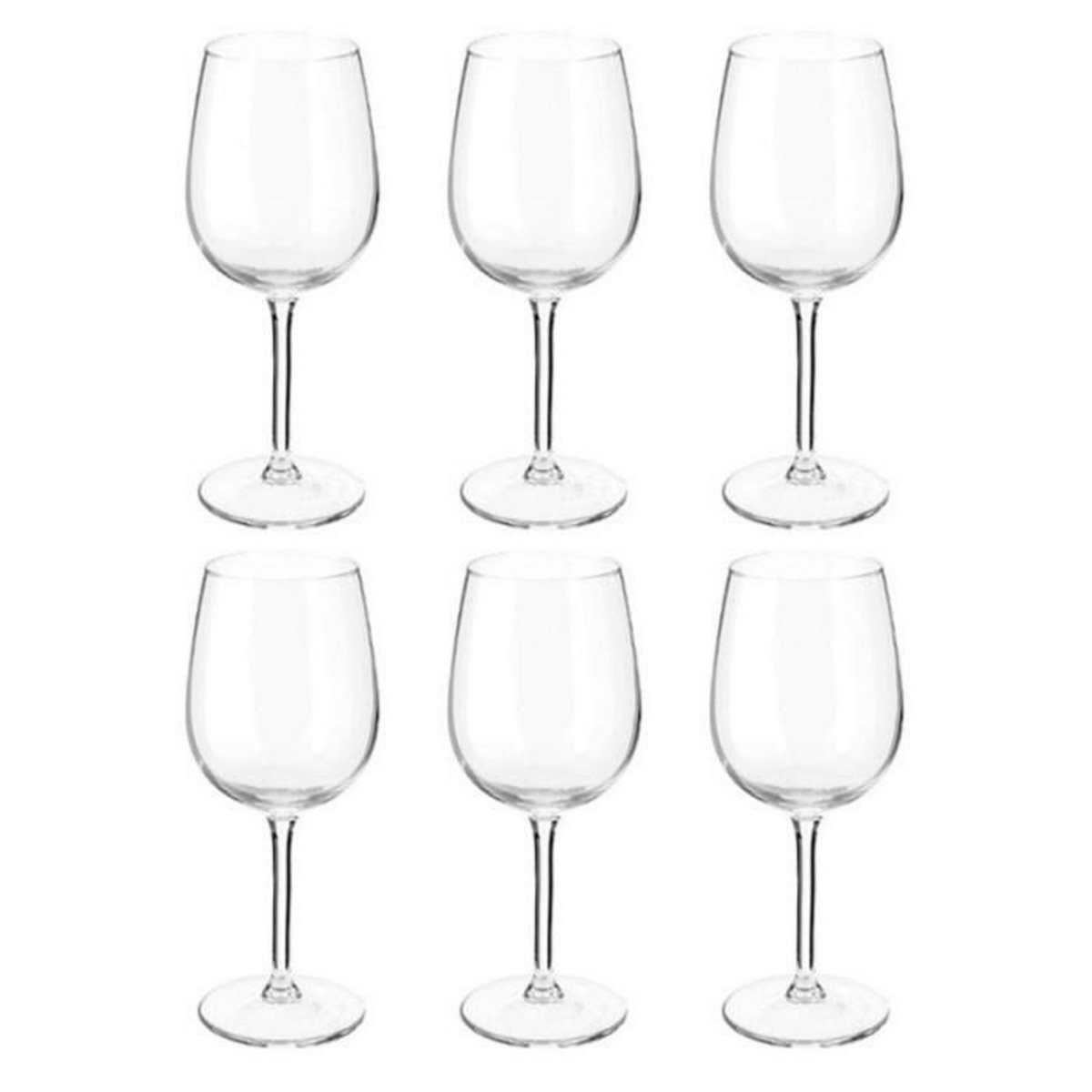 Paris Prix Lot de 6 Verres à Vin  Orpea  36cl Transparent